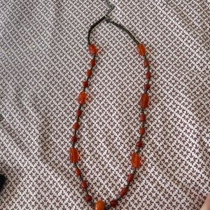 Elegant Orange Beaded Necklace